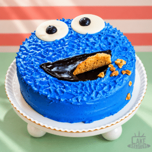Blue Smiley Face Cake