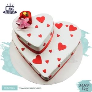 Engagement Layered Heart Cake
