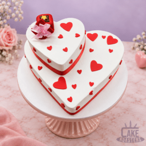 Engagement Layered Heart Cake