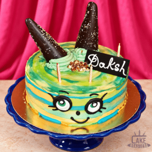 Chocolate Cone Cartoon Birthday Cake