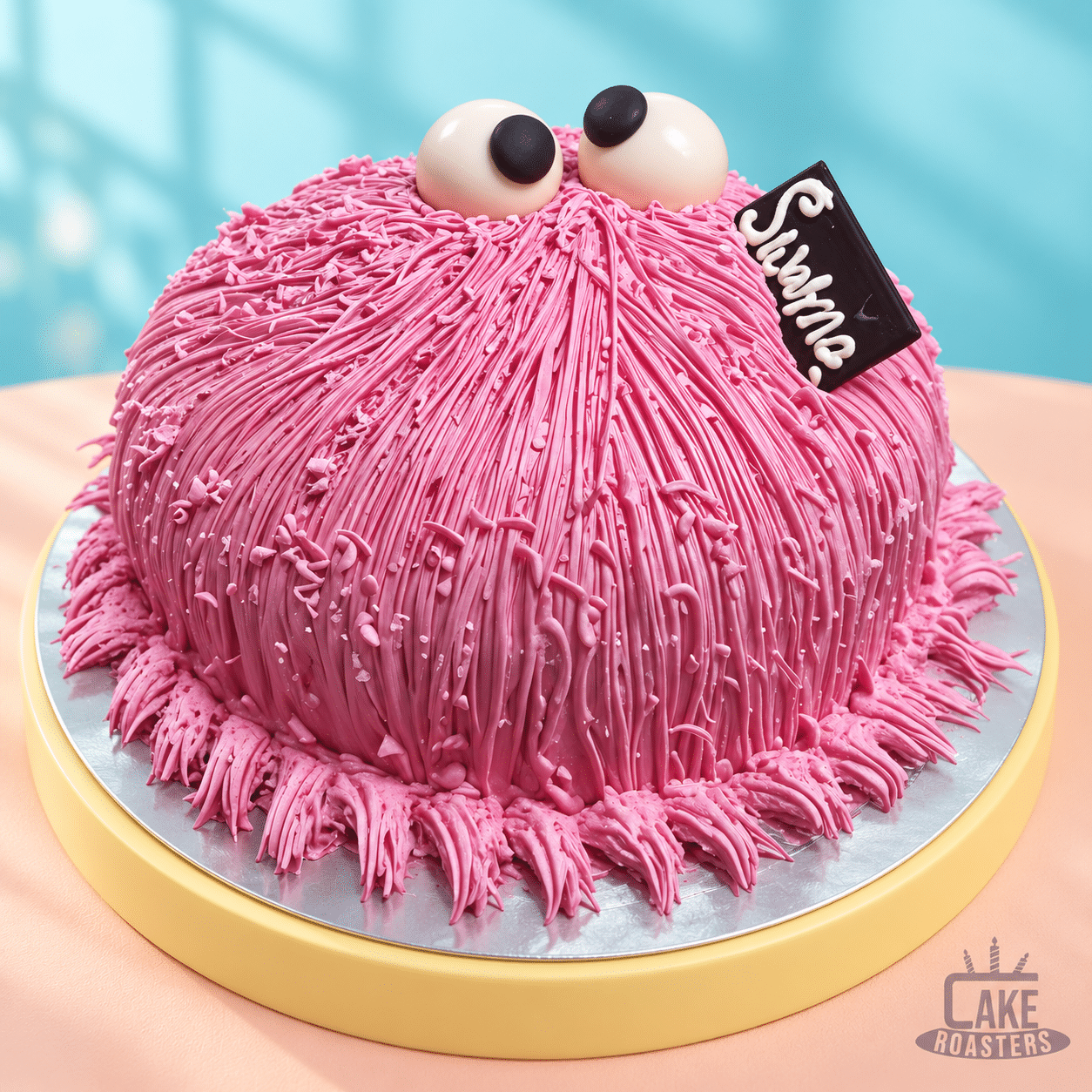 Pink Fuzzy Cartoon Cake - Image 2