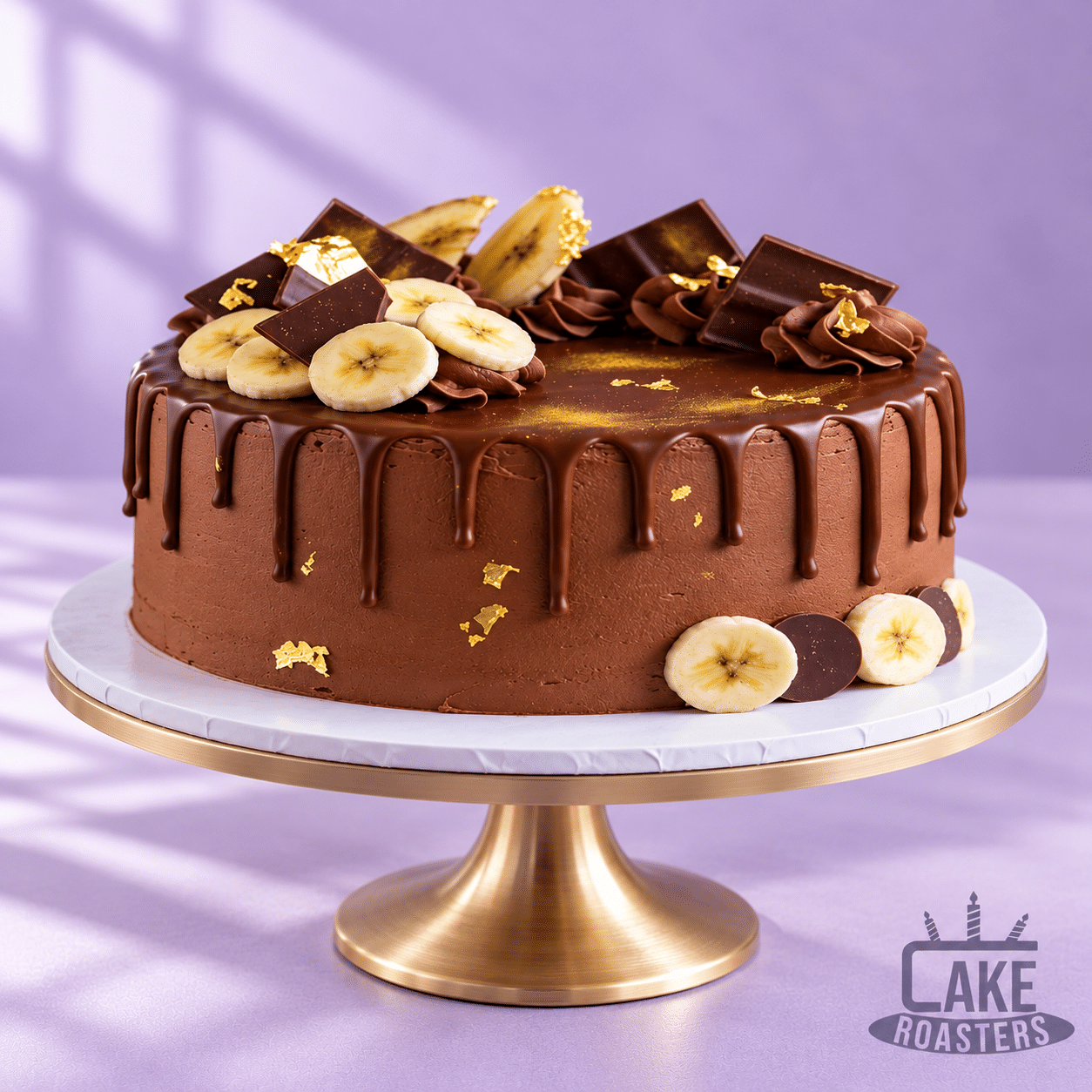 Chocolate Banana Drip Cake