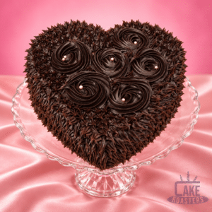 Chocolate Rosette Heart Cake