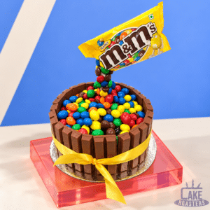 M&M’s Anti-Gravity Chocolate Cake