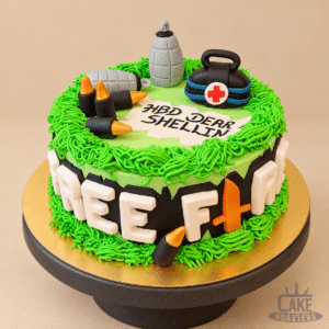 Free Fire Gaming Birthday Cake