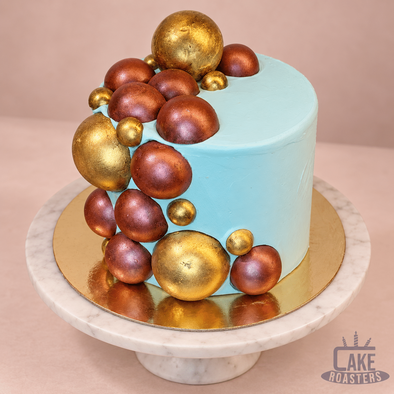 Gold & Bronze Pop-Up Balls Cake - Image 2