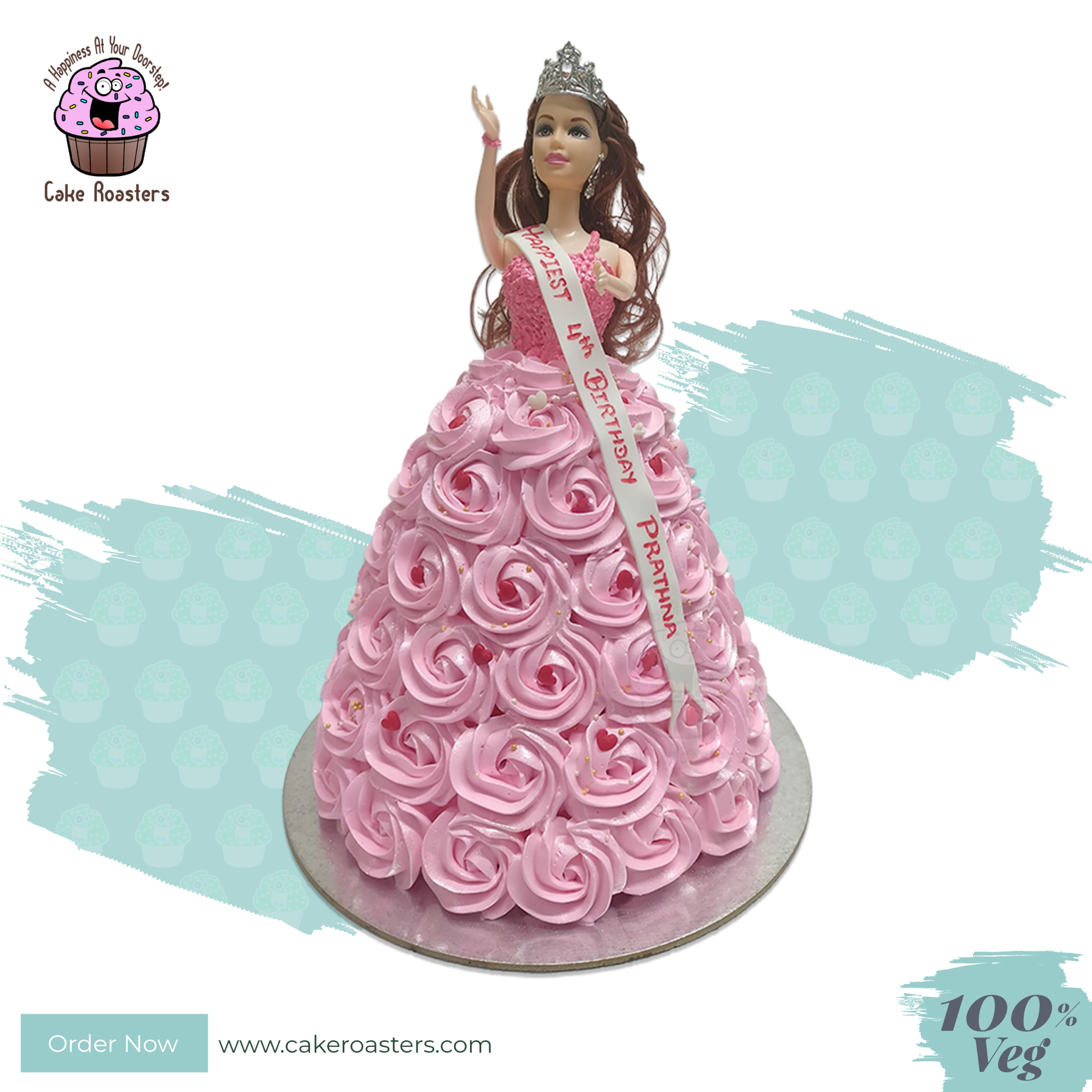 Buy Pink and White Barbie Cake - Sweet Delight at Grace Bakery, Nagercoil-hanic.com.vn