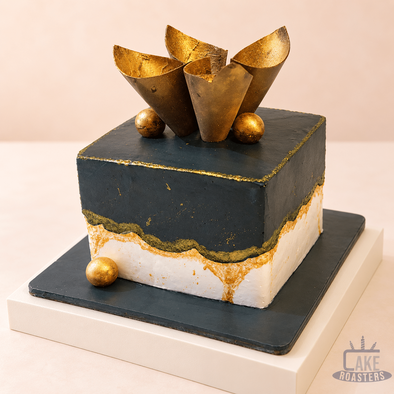Bizarre Black & Gold Designer Cake