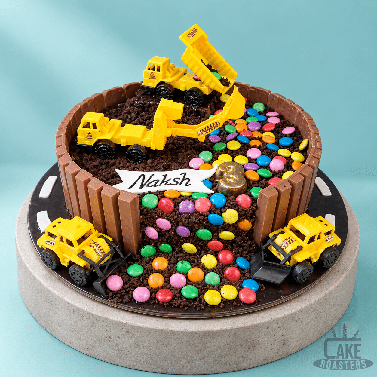Bulldozer & Construction Theme Birthday Cake