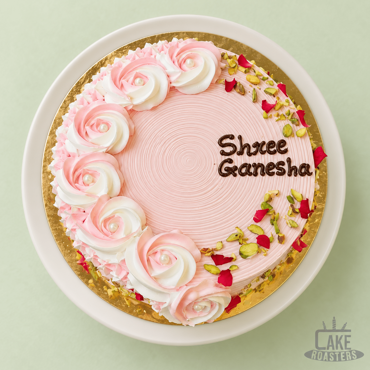 Rose & Pistachio Celebration Cake - Image 2